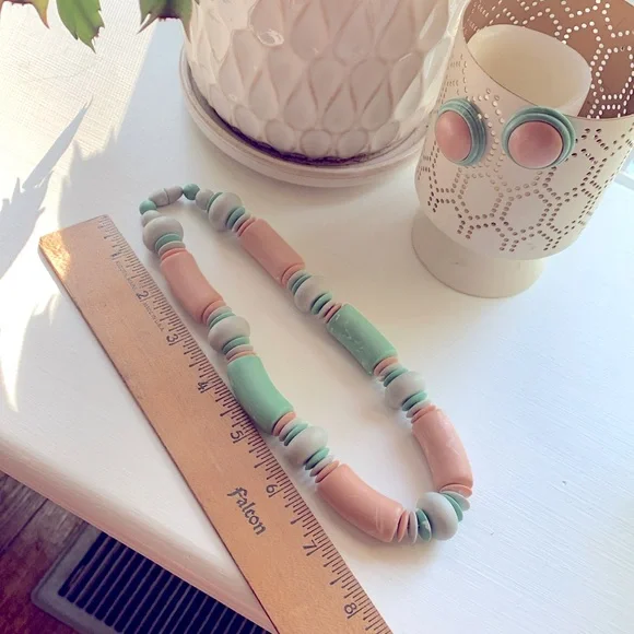 Vintage Retro Choker Necklace and Earring Set 80s Style - Picture 6 of 6